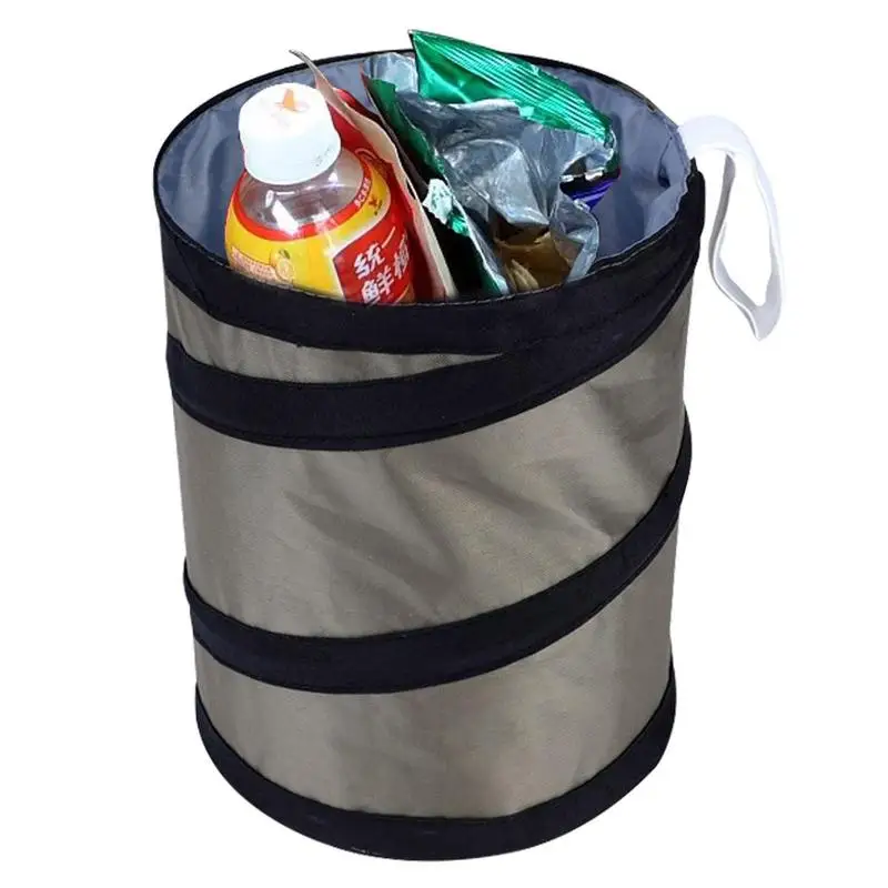 

Мусорная корзина для кемпинга, многоразовые складные корзины для переработки ведра с подвесной эластичной лентой для прачечной, для дома, рыбалки, кемпинга