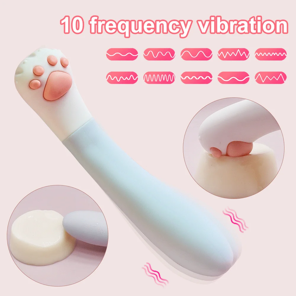 Dildo Double Vibrating Cat Claw U Type Vibrator Bendable Adult Sex Toy Clit Stimulat_voghion.com