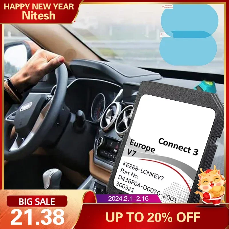 16Gb Connect3 V7 Sat Nav Gps Map Version Sd Card Gps Per Nissan Europe Car
