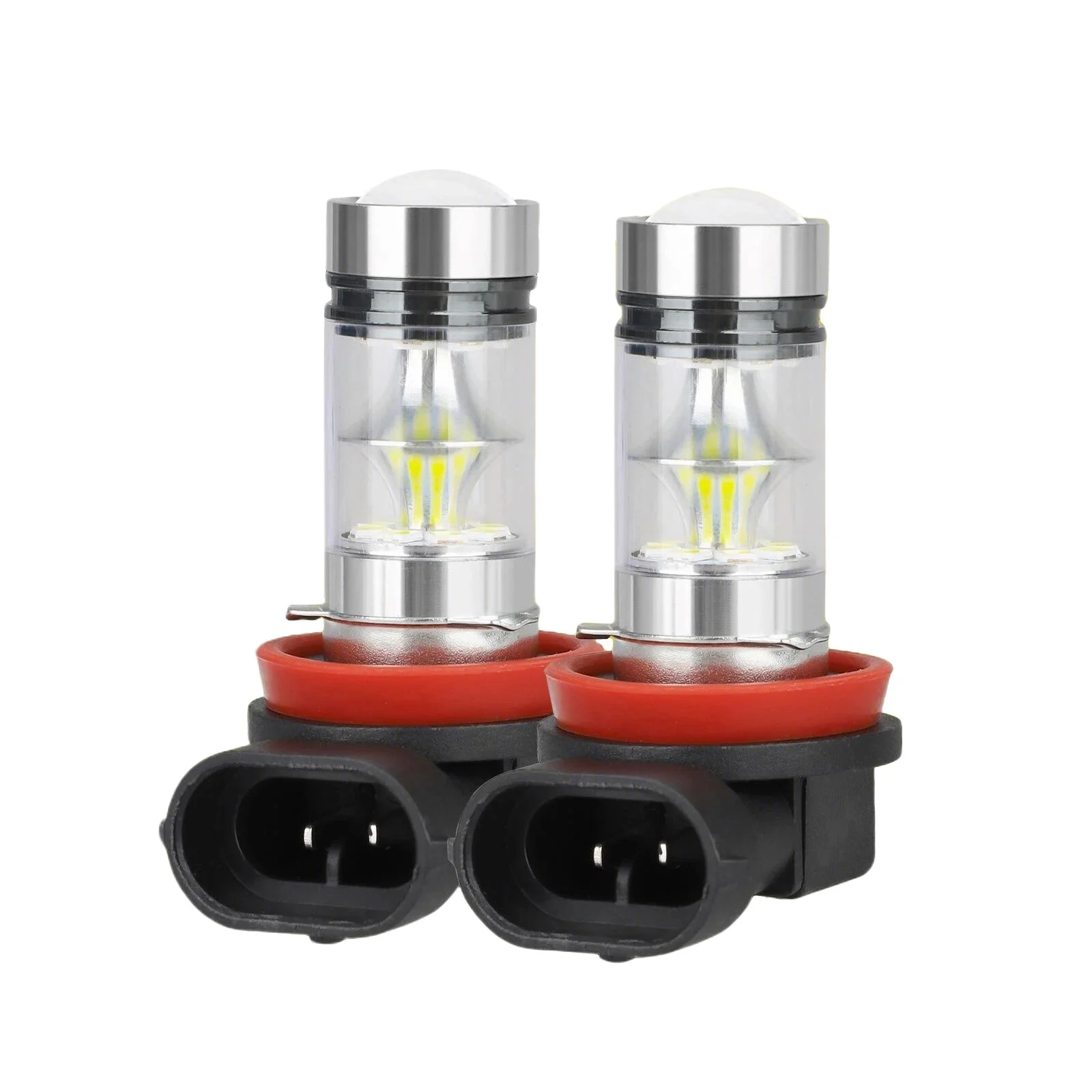 H11 H8 LED 노란색 안개등 전구 2개 4300K 100W 1500LM 자동차 주간 주행등용 초고휘도 교체품