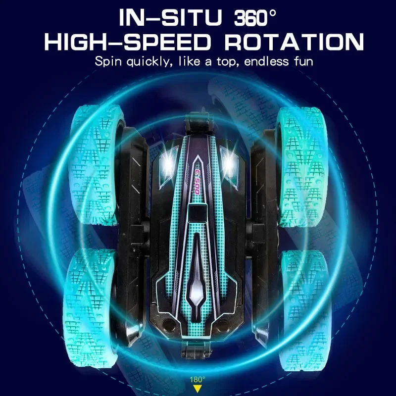 RC카 라디오 제스처 유도 듀얼 리모컨 차량, 360 도 플립 롤 라이트 드리프트 스턴트, 어린이 소년, 4wd, 2.4G