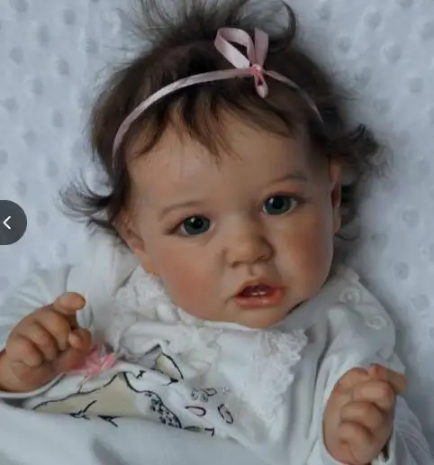 

22Inch Saskia Reborn Baby Doll Full Silicone Vinyl Lifelike Newborn Boy Girl Bebe Doll With Clothes