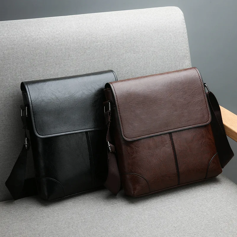 Männer Schulter Taschen Für IPAD Leder Business Handtasche Männer Umhängetasche Große Seite Sling Tasche Mode Mann Umhängetasche