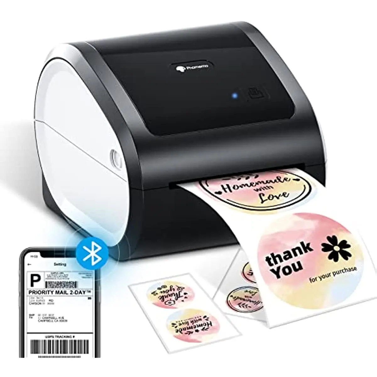 Phomemo Bluetooth Thermal Printer D520BT Shipping Label Printer 4x6