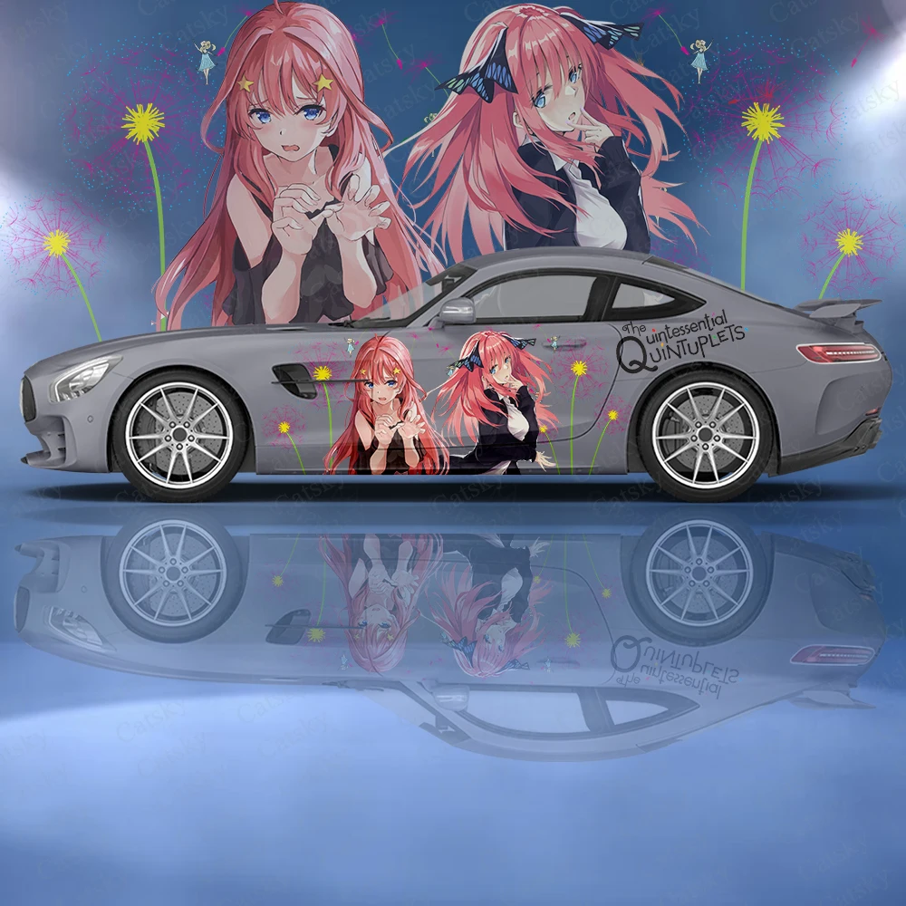 The Quintessential Quintuplets Anime Car Stickers Ita Car Tuning Racing Vinyl Decal Wrap Side Graphics Car Decal Sticker