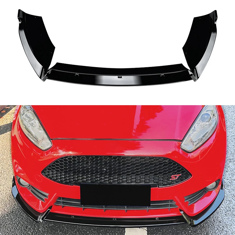 Paraurti Anteriore Spoiler Diffusore Splitter Body Kit Grembiuli Copertura Guard Trim Per Ford Fiesta Mk6 St 2012-2017