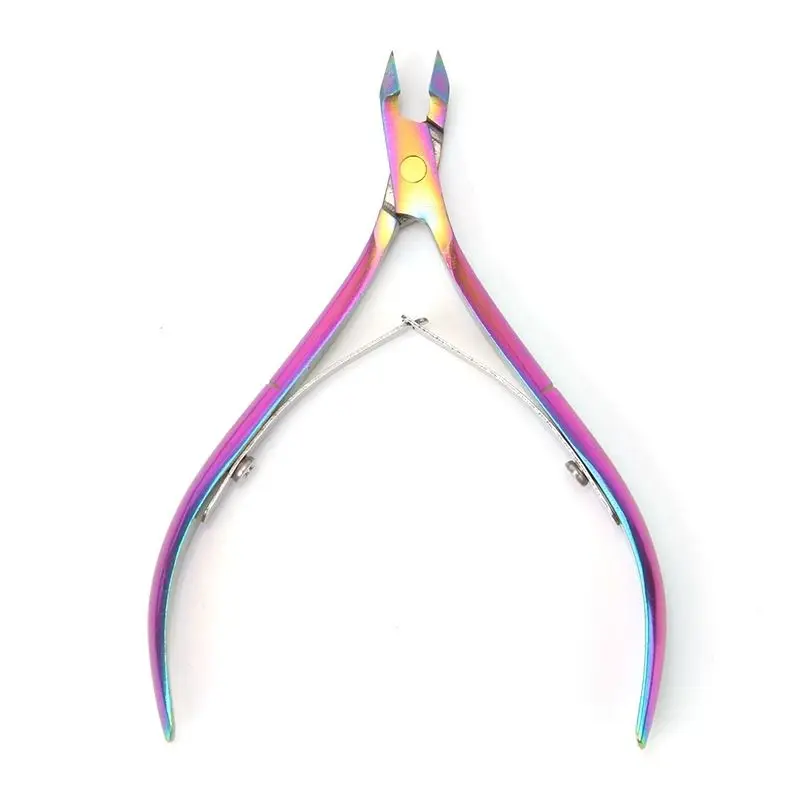 컬러풀 네일 큐티클 니퍼 클리퍼 1개, 컬러풀 가위 플라이어, 각질 제거기, 클리어 네일 아트 도구, 뷰티 살롱용