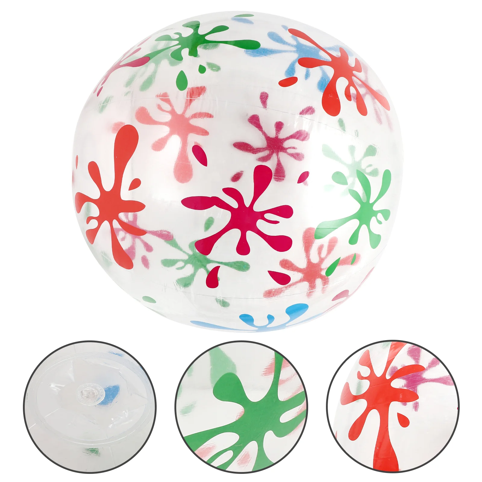 

1PC Creative Printing Transparent Inflatable Ball Playing Stretch Ball for Children Outdoor Beach (80cm Diameter)