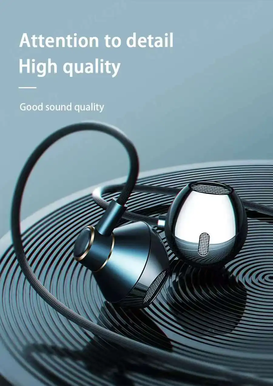 9D Bass Stereo Headphones with Mic - Type C  35mm Earbuds for iPhone  Samsung Galaxy