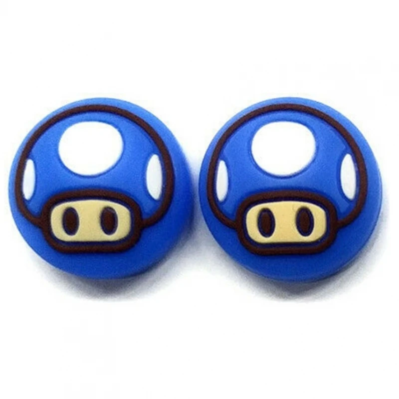 Impugnature Joystick Per Nintendo Switch, Lite, Gomma Protettiva, Mushroom Blue Super Mario # Nintendo Switch (Hac-001, Hac-001(-01)) # Nintendo Switc