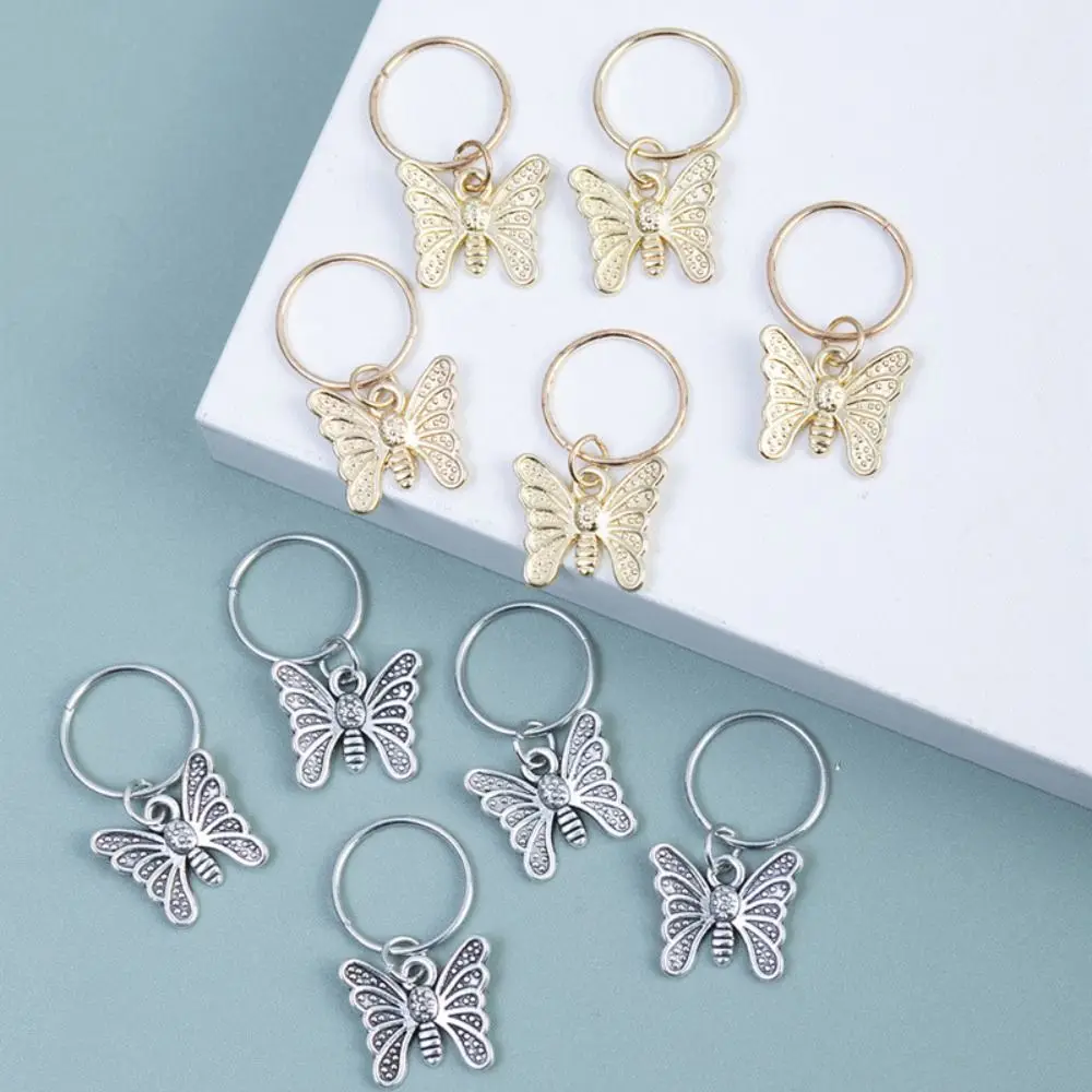 

Butterfly Braided Bead Rings Braiding Hair Sparkly Styling Tool Bohemian Fashion DIY Accessories Headwear
