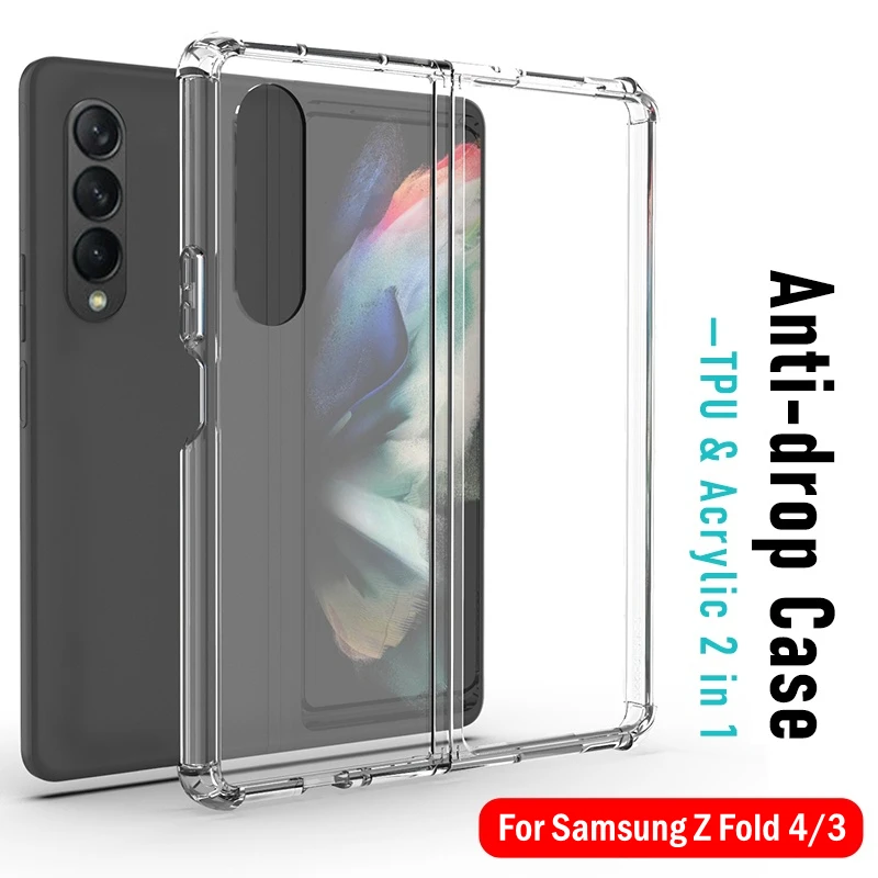 Custodia Antiurto Per Samsung Galaxy Z Fold 4 Fold3 5G Cover Trasparente Custodia Antiurto Per Samsung Z Fold 3 4 Fundas