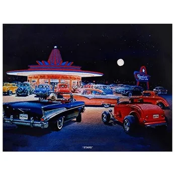 Metal Tin Signs Plaque Classic Old Cars Wall Decoration Vintage Art Posters Iron Painting for Man Cave Home Cafe Garage Club Bar 5