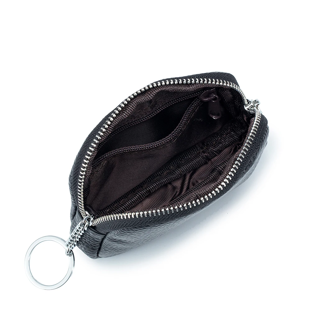 Elegant Genuine Leather Mini Purse - Luxury Designer Card Holder & Coin Pouch