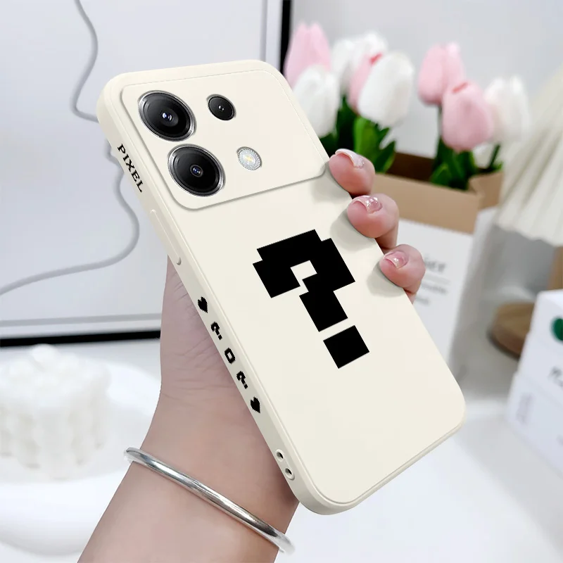 Vibrant Pixel Question Silicone Phone Case Cover