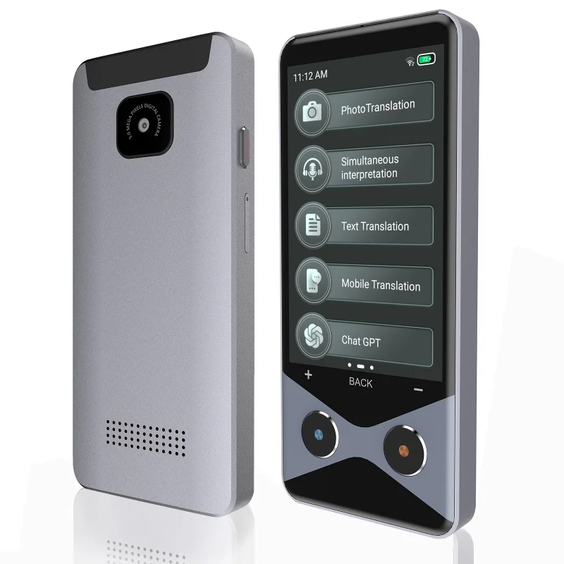 Offline Photo Translation V9000 Translator 3.7" Multi-Languages RAM 1GB ROM 16GB 4G WIFI Hotspot Type-C Dual Silicon Microphone