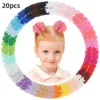 20pcs/set Sweet Random Candy Color Bow Hair Clip for Baby Girls Cute Ribbon Hairpin Kids Headwear Kids Hair Accessories Gifts 1