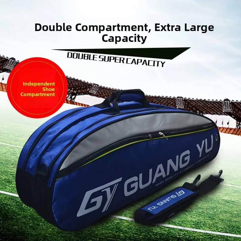 Super Large Capaci Tennis Badminton Raet Bag Sports Bapa Handheld Diagonal Bag Multi-layer oe Storage Carents