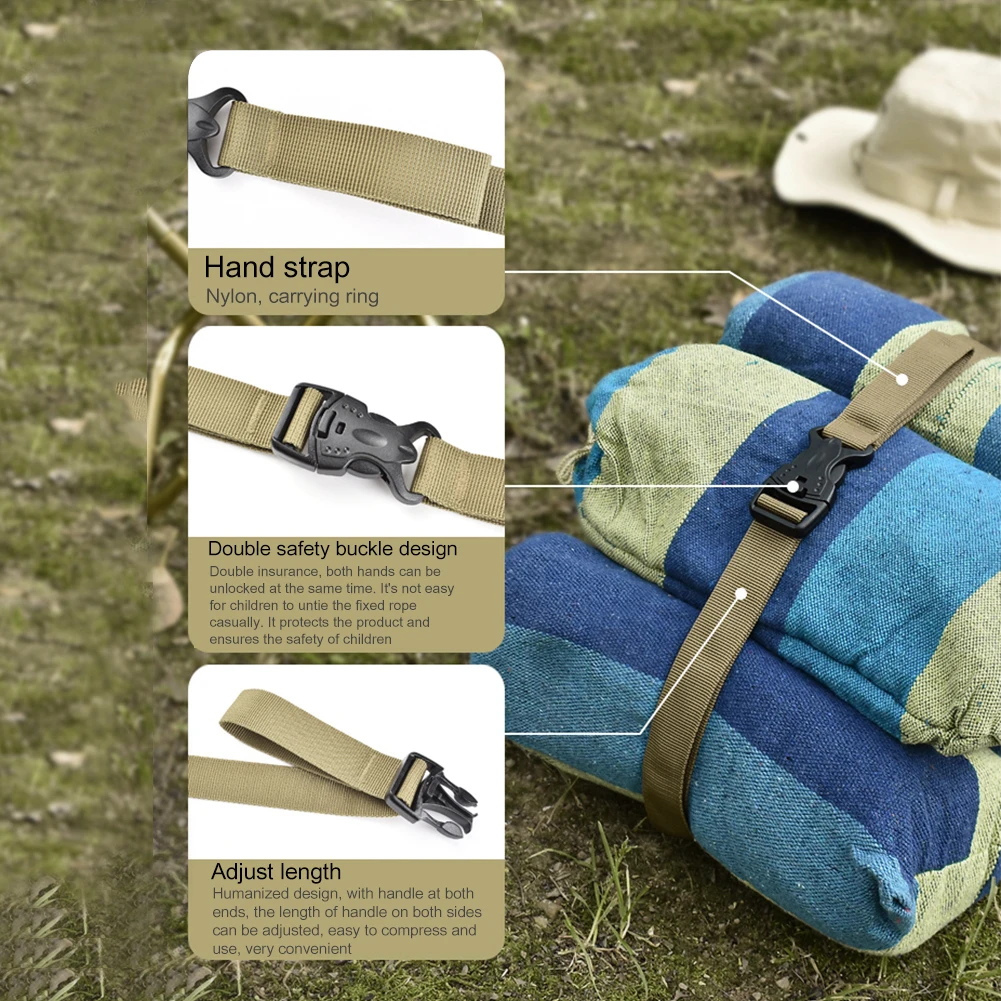 Portable Adjustable Outdoor Camping Cargo Storage Fixing Belt Tour Baggage Tied Strap
