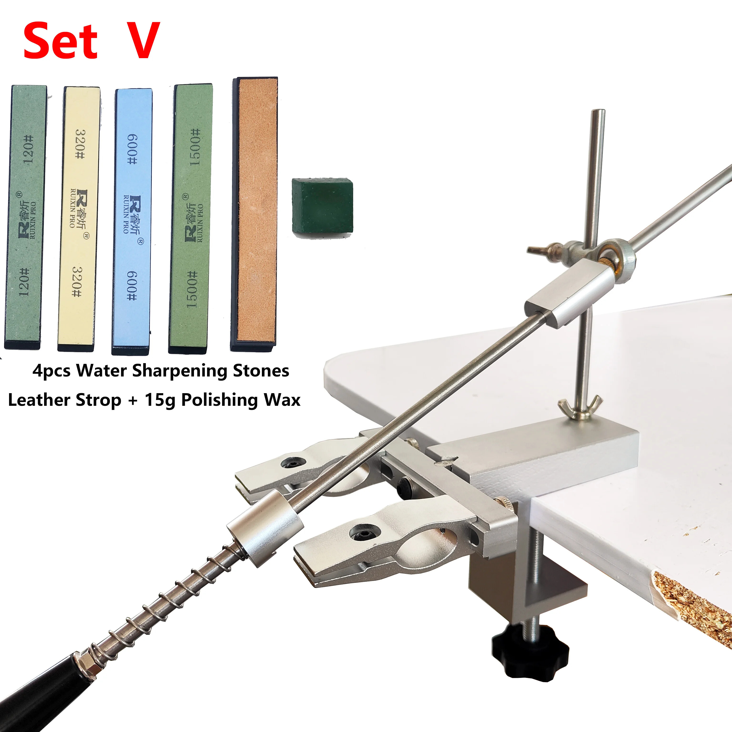 Professional All-Metal Fixed-Angle Knife Sharpener - Stable, Precise, and Efficient Grinding System