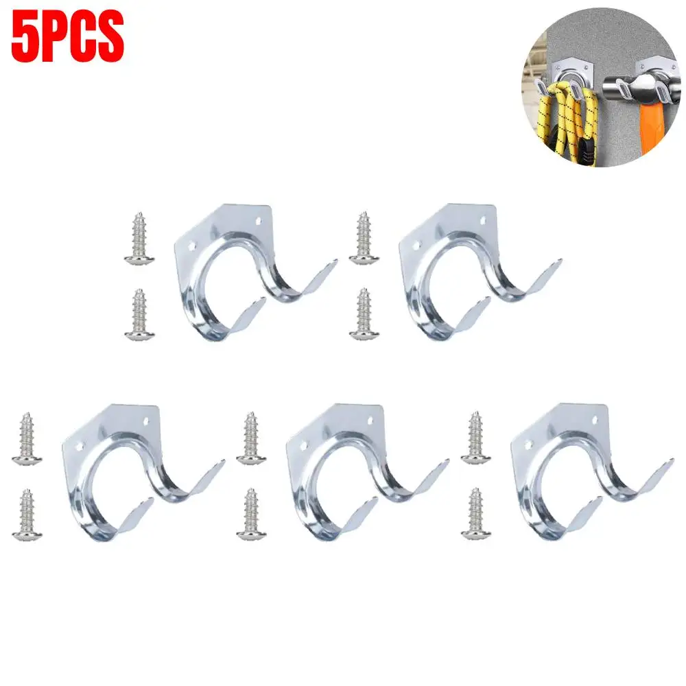 5-50Pcs Hanger Sets Tools Storage Hooks Wall Mount Metal Double Hooks  Garage Shed Hanging Organizer Garden Bracket - AliExpress