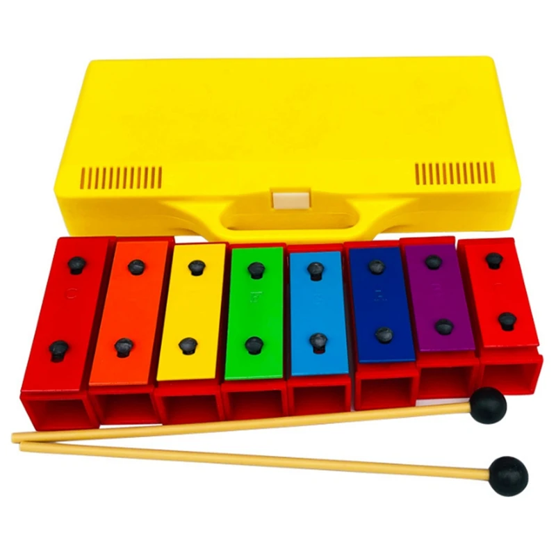 

3x8 Notes хроматический ксилофон glockenмся резонатор колокольчики с желтой фотографией