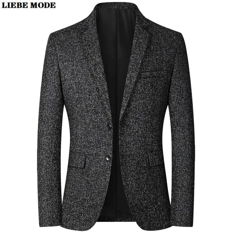 

Men's Business Casual Blazers Men Brand Korean Fashion Slim Suit Jacket Coat High Quality Black Grey Navy Blue Blazer Hombres