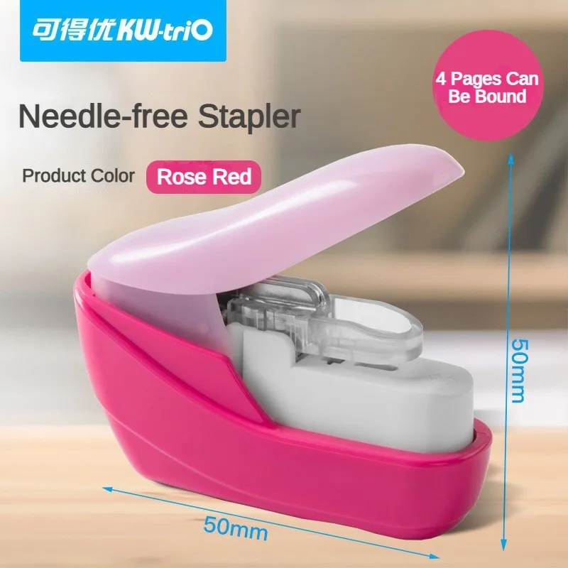 No Nails No Staple Stapling Machine Mini Cute Book Paper Stapleless Stapler Stapler Without Staple Stationery Office Accessories stapleless stapler