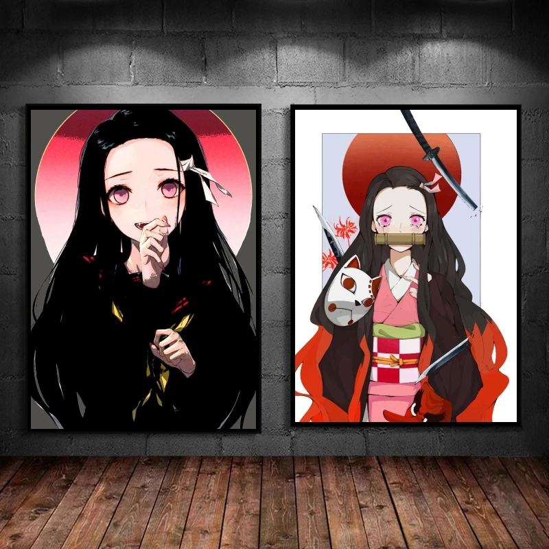 

Canvas HD Prints Demon Slayer Kamado Nezuko Living Room Children's Bedroom Dcor Decoration Paintings Picture Birthday Gifts