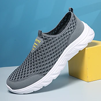 Scarpe da ginnastica casual da uomo traspiranti Scarpe vulcanizzate da uomo leggere Mocassini maschili da esterno Scarpe casual morbide di grandi dimensioni Scarpe basse antiscivolo 1