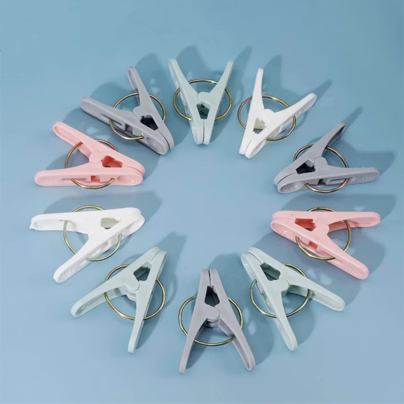 Plastic Clothes Pins Sock Towel Clips Laundry Hanging Fixed Clothespin Fastener Tweezers Pegs Clip Clothing Storage Organizer 4