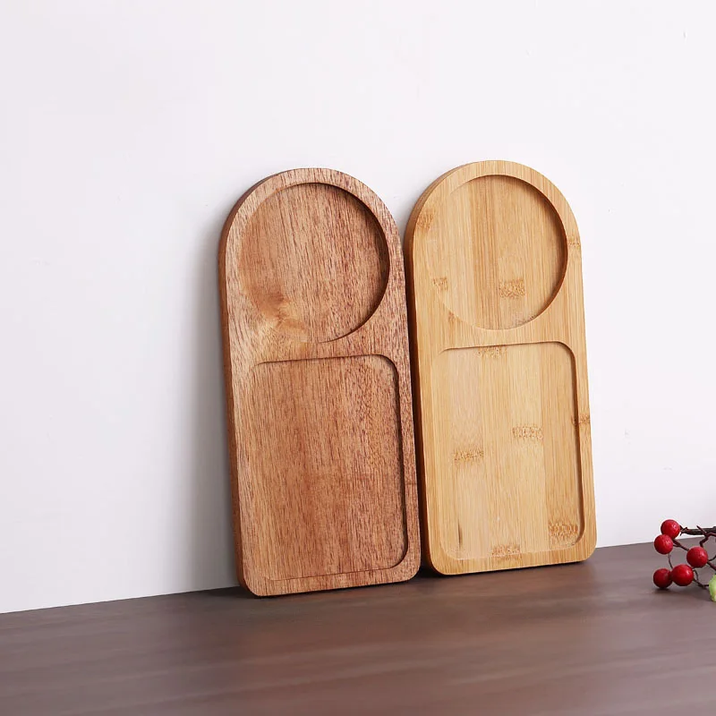 Solid Wood Dessert Tray Tableware Vintage Afternoon Tea Cake Plate Restaurant Dried Fruit Serving Tray Wedding Party Decoration 3