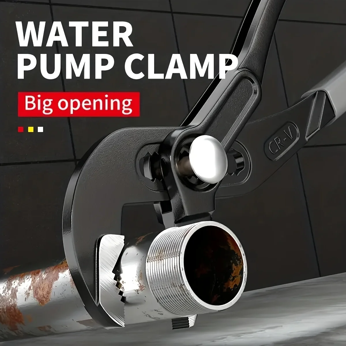 1pc Water Pump Pliers Quick-Release Plumbing Pliers Pipe Wrench Adjustable Water Pipe Clamp Household Hand Tools Multi-fu