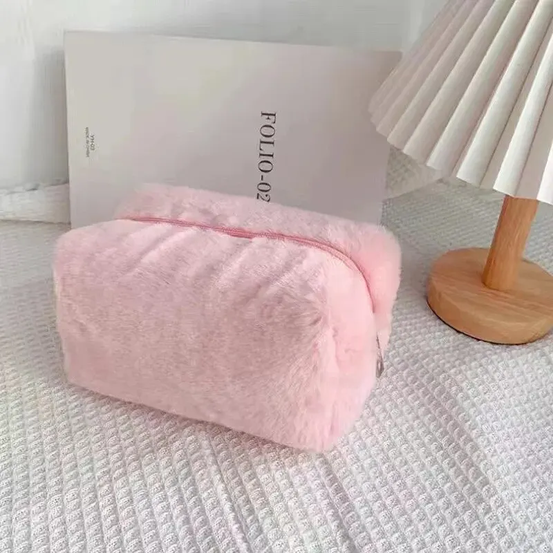 Плюшевая сумка для макияжа | AliExpress