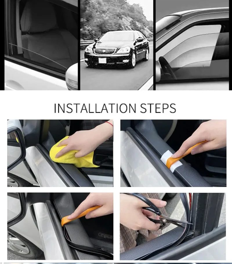 Auto Fenster Lift Dichtung Streifen Auto Gummi Seite Fenster Füllstoff V Form Dichtungs Auto Fenster Dichtung Streifen Lärm Isolierung Waren – Detail 7