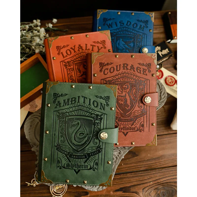 

A5/b5 Harryed Potters Notebook Hogwarts Loose-leaf Vintage Kraft Notepad Gryffindor Slytherin Ravenclaw Hufflepuff Document Book