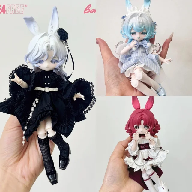 Action Come4free 1/12 Bjd Blind Box Bonnie Meteorological Star Language Series Kawaii Rabbit Bjd Desktop Articulated Figure Toys 2
