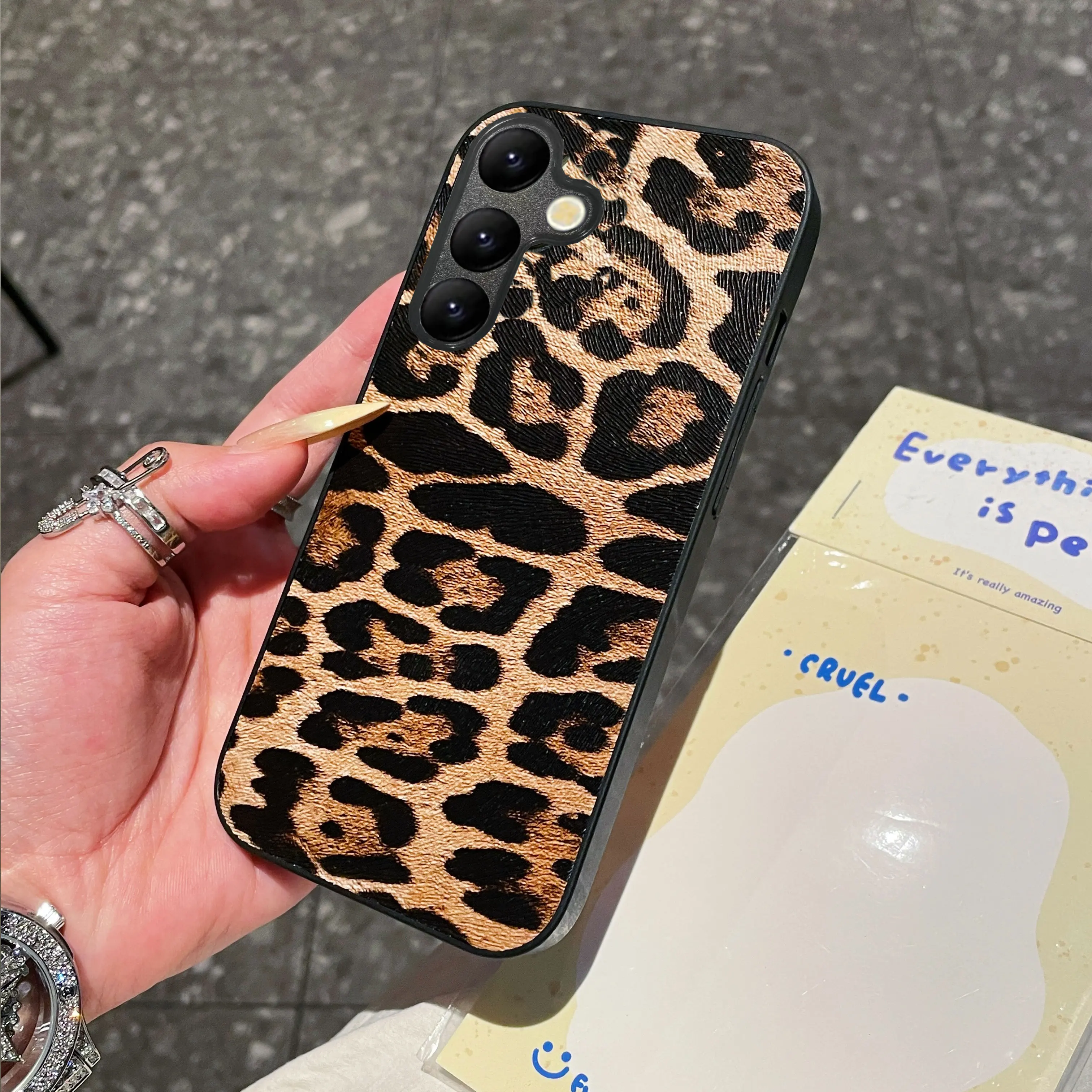 Luxury Leopard Print Artificial PU Leather Phone Case Cover