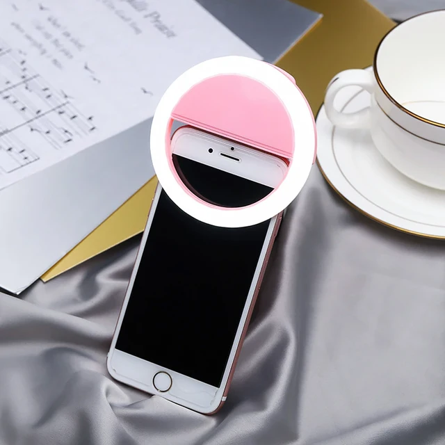 LED Fill Light USB Charging LED Selfie Light Circular Back Clip Live Selfie Fill Light 2
