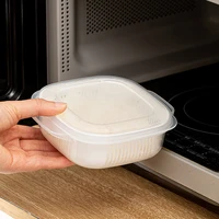 Conteneur de stockage des aliments, boîte de conservation des fruits et du riz, four à micro-ondes, réfrigérateur et congélateur sûr, boîte de conservation des frais pour la cuisine 5