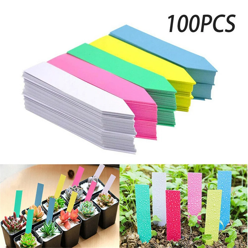 100Pcs Plant Tag Garden Label Plastic Hanging Waterproof for Nursery Pot