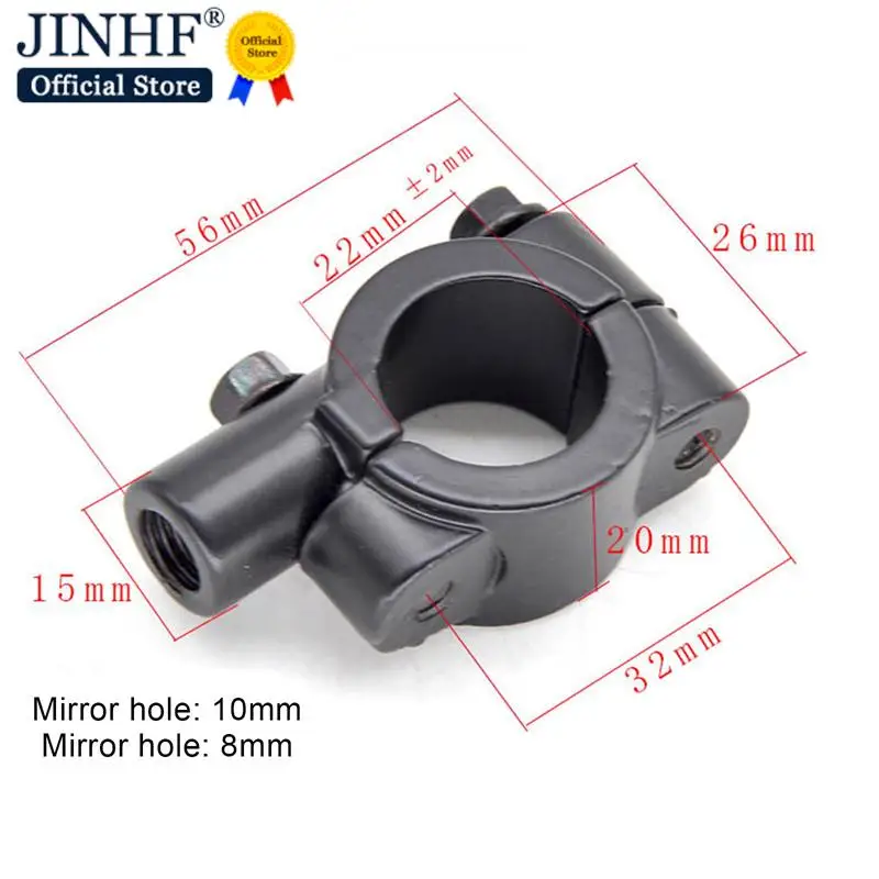 

1pair Rearview Mirrors set for Scooter Handlebar Mirror Holder Clamp Adaptor Mounts