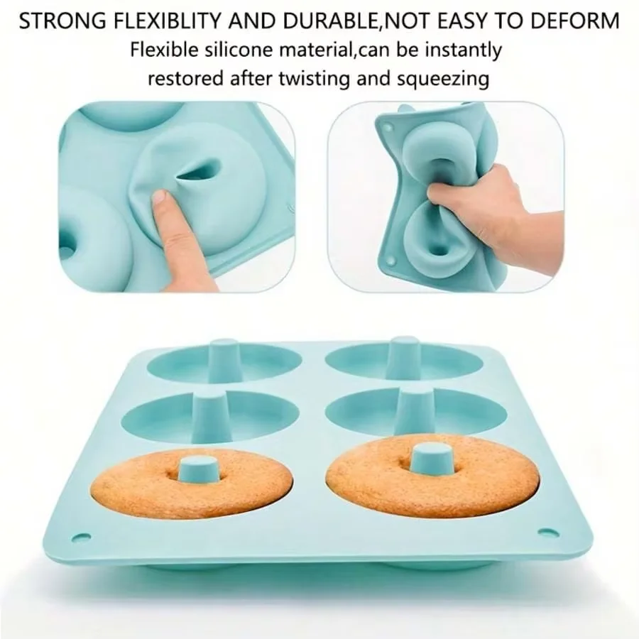 Silicone High-Temperature Resistant Round Baking Mold for Donuts, Cakes, and Pastries