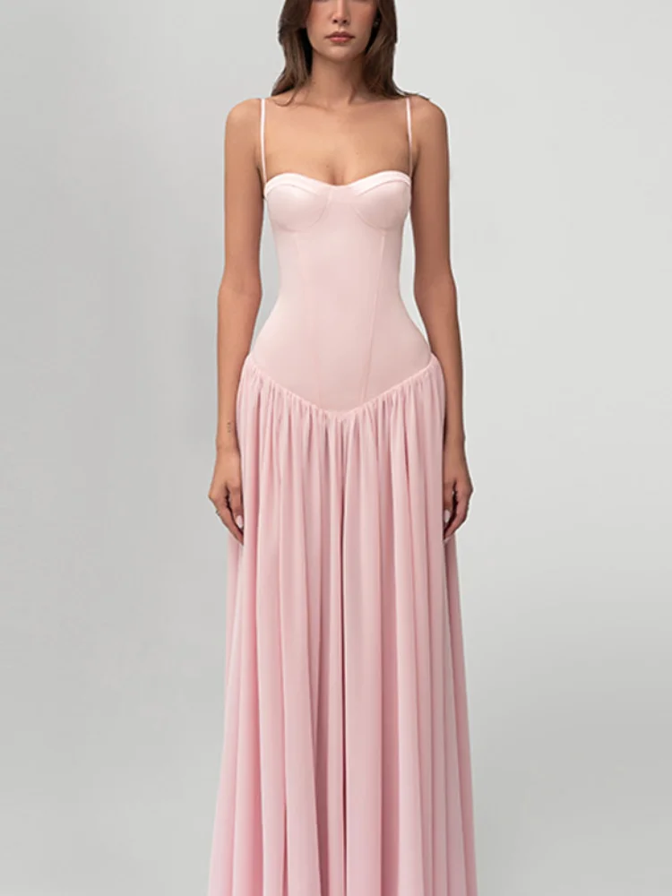 Sultry Elegant Maxi Dress Sexy Party Chiffon Slim Fit Formal Evening Gown Women… - Image 2