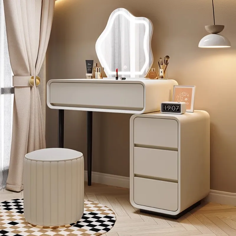 

Роскошный скандинавский туалетный столик, зеркало, стул, шкаф для хранения, женский туалетный столик, ящик для девушек, мебель для макияжа