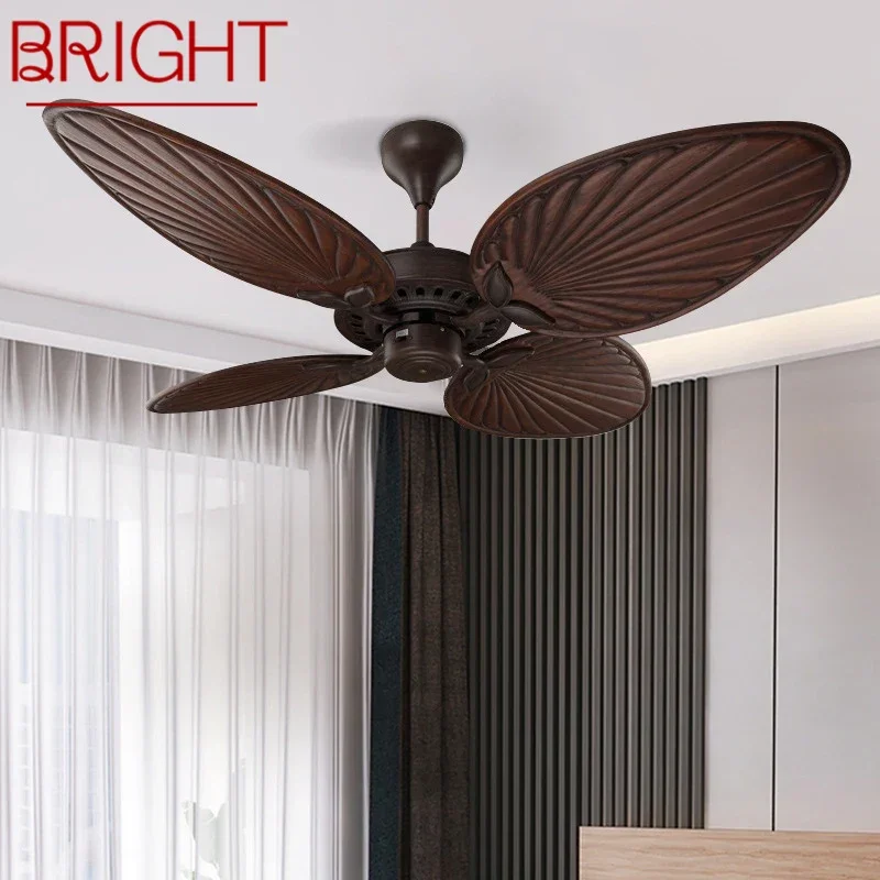 

BRIGHT Nordic Without lights Ceiling Fan Retro Living Room Bedroom Study Cafe Hotel