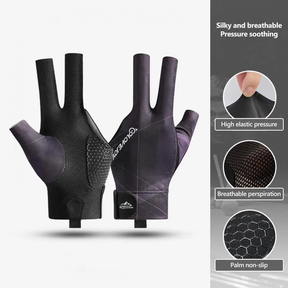 

Non-slip Billiard Pool Glove Breathable Mesh Glove Super Soft Breathable Billiard Pool Gloves for Left Hand Non-slip 3 for Cue
