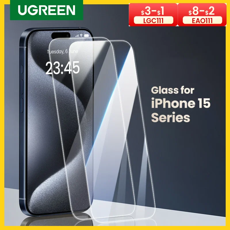 Ugreen Per Iphone 15 Pro Glass Per Iphone 14 Plus 13 12 11 Xr Screen Protector Camera Lens Glass Per Iphone 15 Pro Max Hd Film