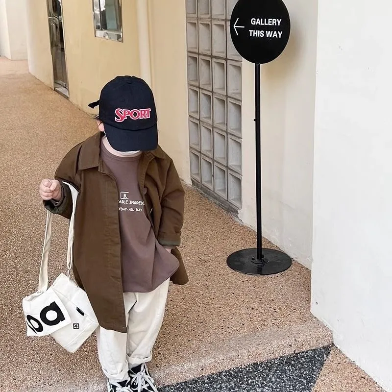 Fashion Baby Girl Boy Cotton Trench Kid Windbreak Jacket Spring Autumn Child Dust Coat Loose Kid Outwear Baby Clothes 1-10Y