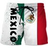 Aztec Mexico Flag 3d Print Swim Trunks Men Swimwear Quick Dry Street Beach Shorts Bathing Suits Hawaii Surf Men's Floral Board 3